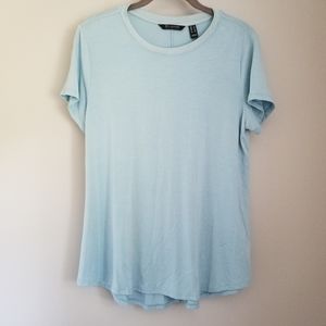 NWOT H by Halston Blue Soft Tee Shirt Small